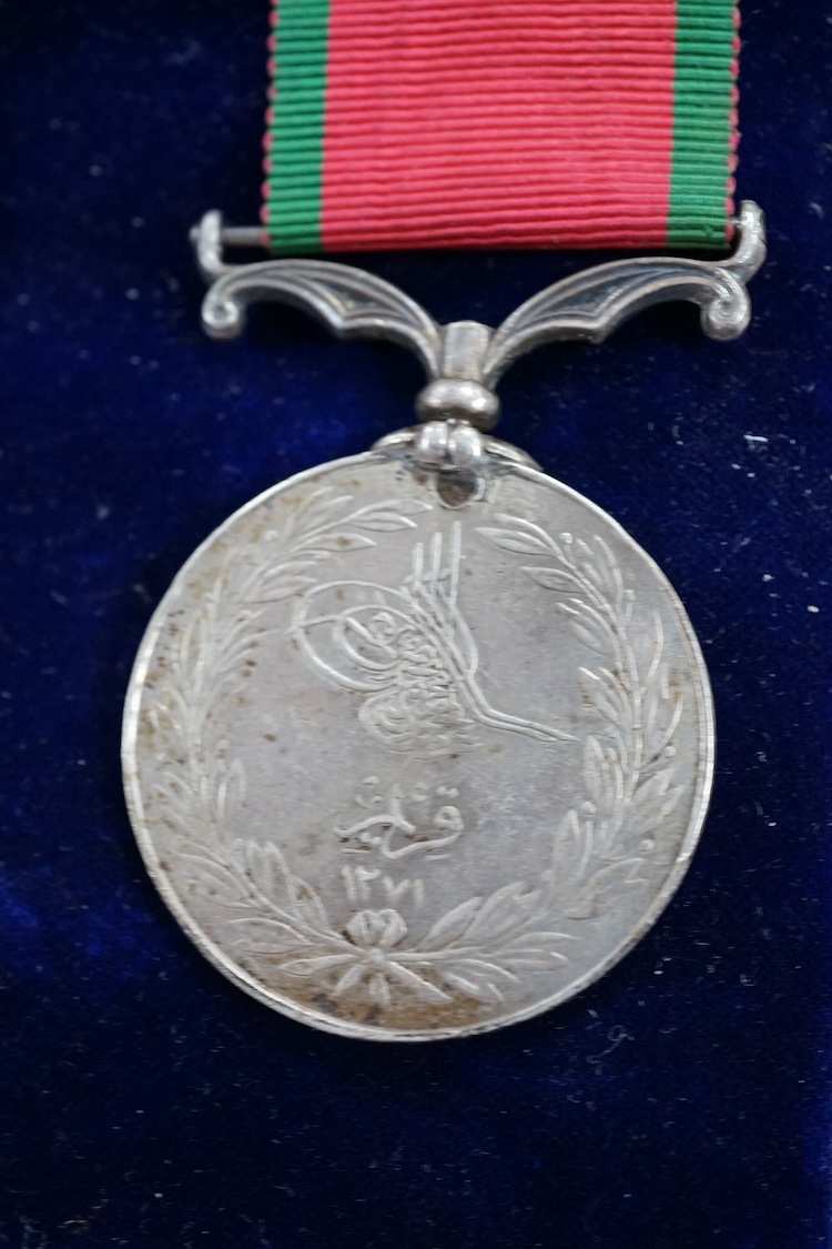 A Crimea VR medal group, comprising three medals to M. Lepper 1st Battalion, 10th foot